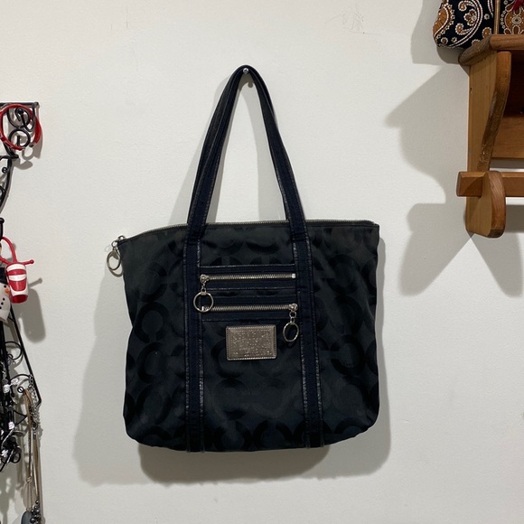 Coach Handbags - Authentic Vintage Coach Poppy Op Art Glam Tote #13826